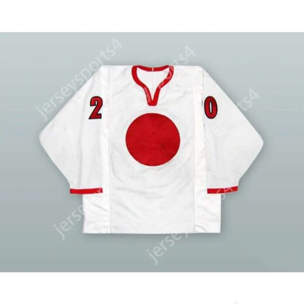 GDSIR Custom Yohei Yamashita 20 Japão Seleção Nacional de Hóquei Branco Jersey Novo Ed S-M-L-XL-XXL-3XL-4xl-5xl-6xl