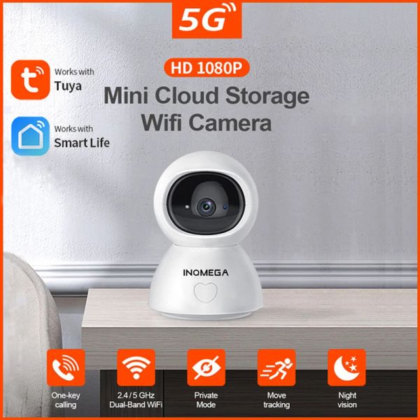 Telecamere inqmega 5g tuya kamera ip dwuzakresowe wifi 1080p hd widzenie nocne z wykorzystaniem podczerwieni niania elektroniczna baby monito monito