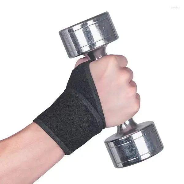 Suporte de pulso Esportes embrulhados na pulseira preta respirável jogando basquete com protetora Palms de fitness Lifting tensão Proteção de tensão