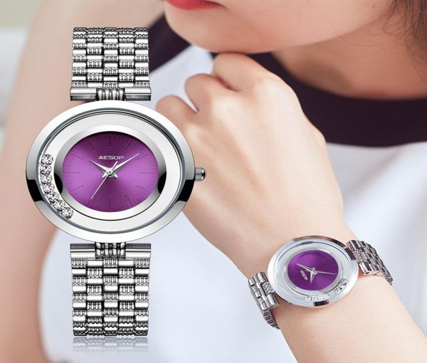 Aesop super modische Frauen beobachten Quarz Armbanduhr Einfache Ultra dünne Damen Uhr Waterdes Relogio Feminino Montre Femme7914780