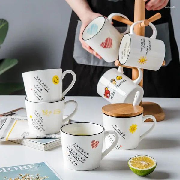 Tazze creative a mano dipinta a mano tazza di caffè di caffè bevande ceramica e regalo di natale in ceramica per regali personalizzati tazze tè