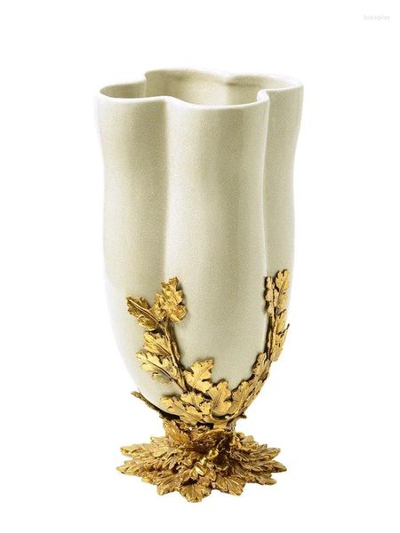 Vasi di pavoni fiori e uccelli Porch Camino disposizione fiore Vase Accessori per la casa morbidi Ornamenti