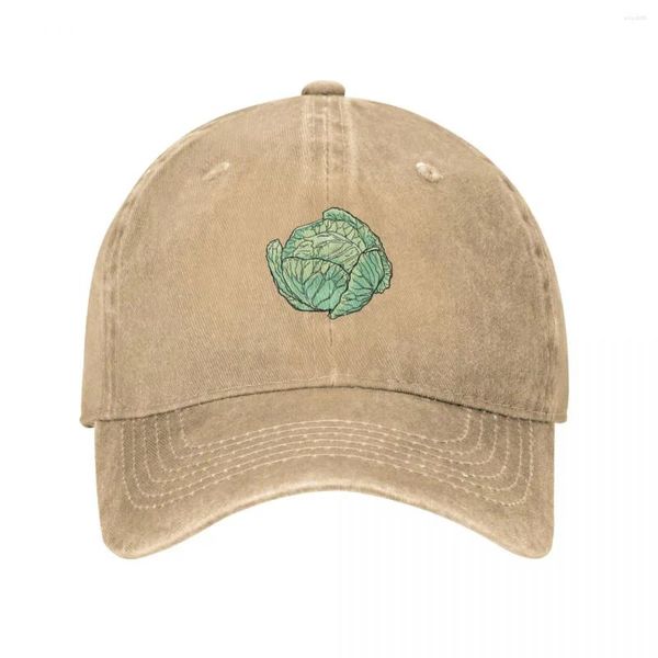 Ball Caps Cavolo in colore verde fresco Cappello da cowboy Cappelli da tè da tè da uomo da tennis