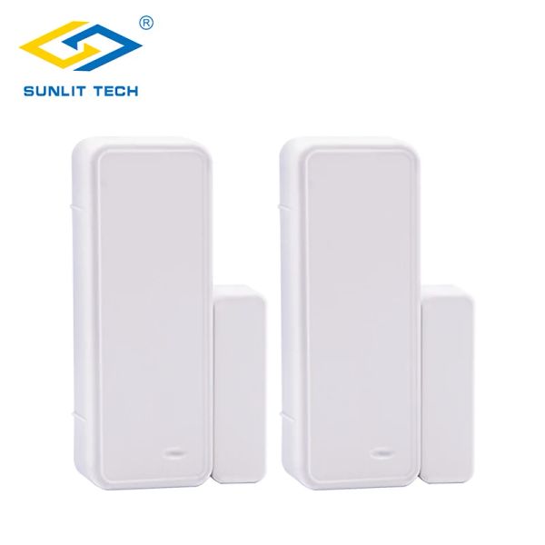 Rilevatore 2pcs Sensori di allarme da 433 MHz Sensore magnetico della finestra della porta wireless per la sicurezza del ladro WiFi Porta aperta Distinta