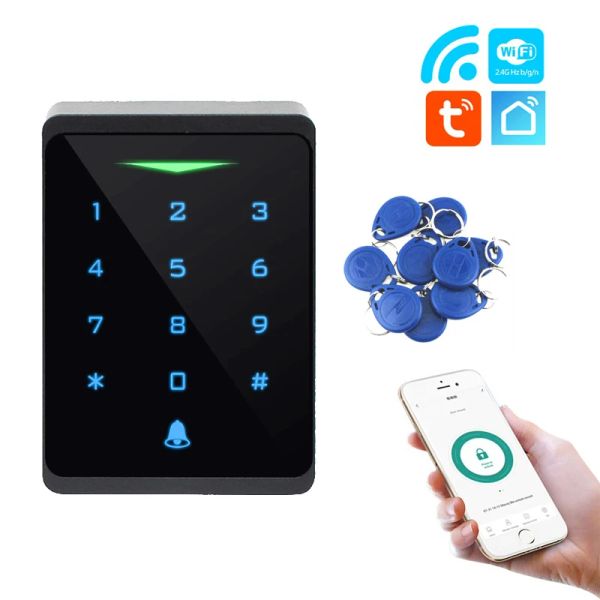 Клавиатуры водонепроницаемые туя Wi -Fi Smart Door Lock System System RFID Автономный контроллер доступа к клавиатуру