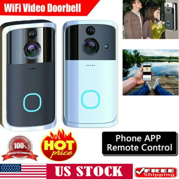 Câmeras Smart Wireless Video Doorbell WiFi Twoway Intercomunicultura Night Vision Ir Alarm de segurança Câmera de segurança sem fio WiFi Porta Bell