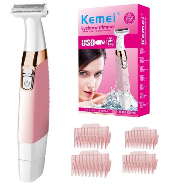 Famiglia ricaricabile rasoi elettrici per peli del corpo del viso Terrimer Bikini Lady Hair Remover Gambe femminile Grooming Razor Wet Dry 240325