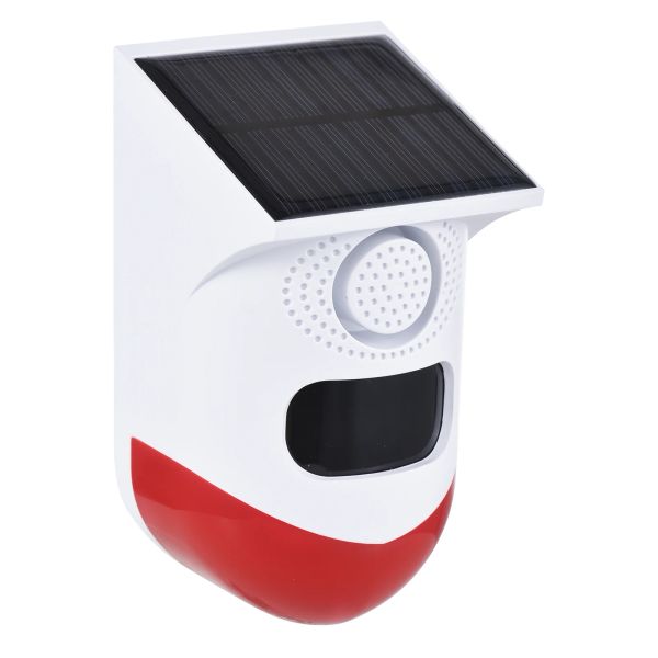 Detektoralarm Outdoor Solar Alarmsicherheit Alarm IP65 wasserdichte Bewegung Detector Alarm Sirene wieder aufladbar für Farm Home Barn Villa Yard