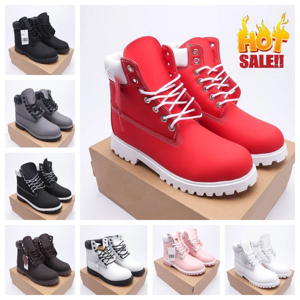 NEU TOP LUXURY Designer Timberlan Boots Schuhe Männer Stiefel wasserdichte Knöchel Klassiker Martin Schuh Cowboy gelb rot Blau Schwarz Wandern