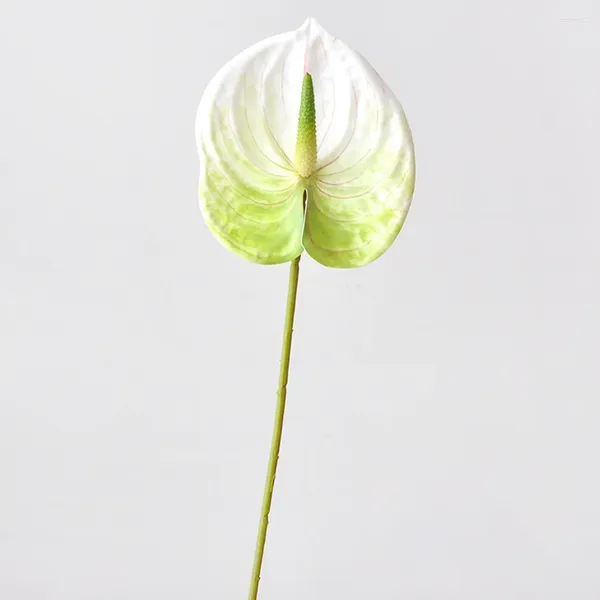 Fiori decorativi 4 pezzi simulazione Anthurium andraeanum Lind ramo artificiale pianta falsa adorna la sposa