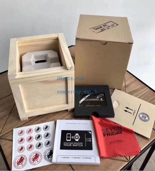 Novo Sete Friday Wooden Box Certificado Receita Presente Quadrado para homens