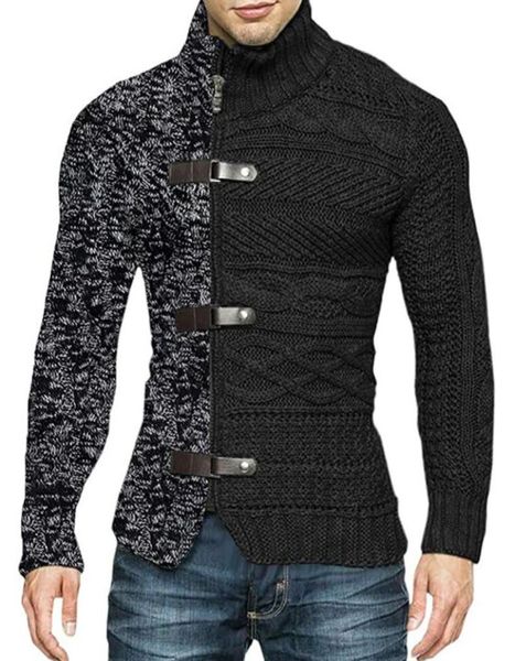 Herrendesigner Pullover Pullover hoher Schildkröte Hals Winter warm dicker Slim Fit Pullover Fashion Stapelkragen Feste Farb -Strick -Hemden 3577294