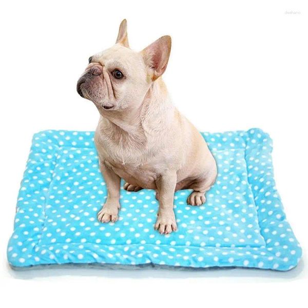 Hundekleidung doppelseitig dickes Schlafbett Welpenmatte Fleece Padbetten für Katzensofa Kissen Home Teppich warme Abdeckung
