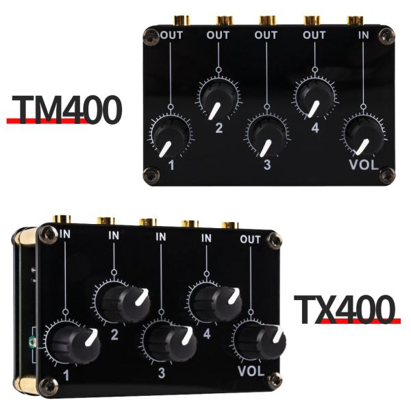 Amplificador de 4 canais Mixer de linha portátil Analógico Audio Mistura de áudio Console de som de som mais alto Misturador de áudio estéreo de qualidade