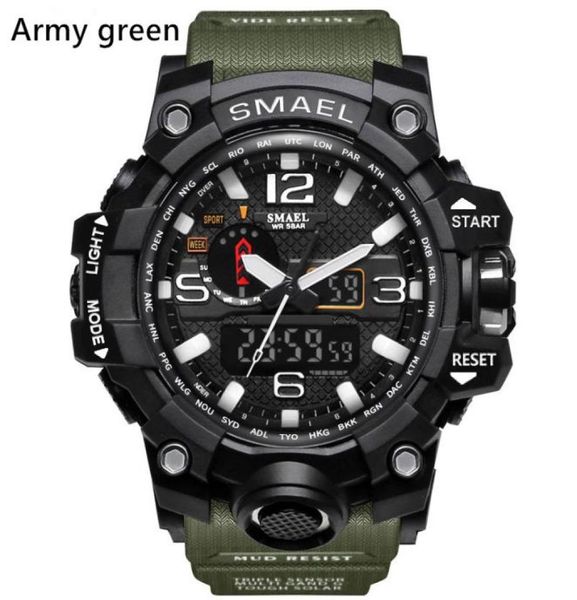 New Smael Relogio Men039s Sports Watches LED LED CRONOGRAGE WRISTWATCH MILITAL Watch Watch Watch Good Presente para Men Boy D3362612