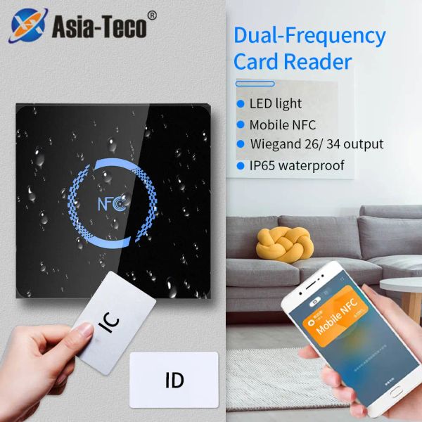 Lettori impermeabili NFC 485 RFID Lettore di smart Card Wiegand 26 34 Output 125kHz 13.56 MHz Controllo Accesso Slave Sicurezza Sistema di sicurezza delle porte