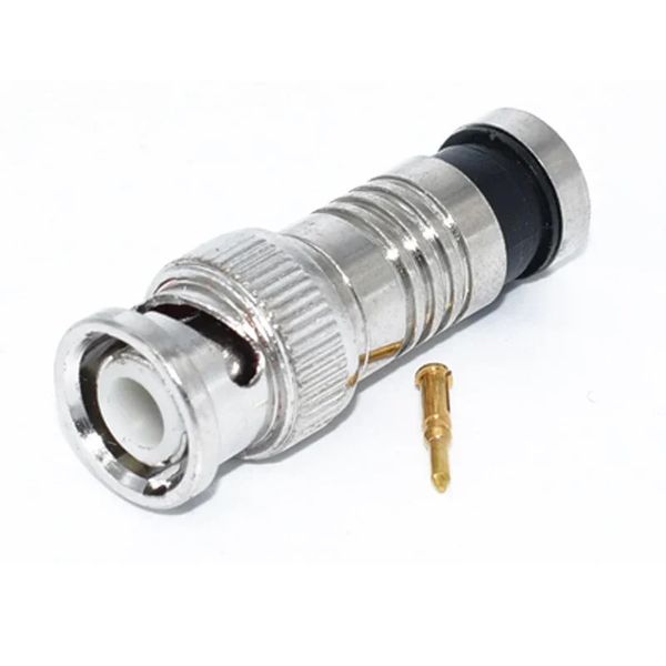 2024 ESCAM 10PCS/LOT SEGUAL SYSTEM SYSTER BNC Connector Compression разъем разъема разъема для коаксиального кабельного видеонаблюдения RG59 Accessories для коаксиального разъема кабеля RG59