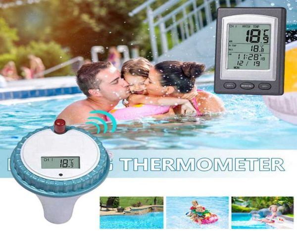 Schwimmender Thermometer Wireless Schwimmbad Thermometer Wanne Home Schwimmtemperaturmesser Kalender Wecker 4060C4360597