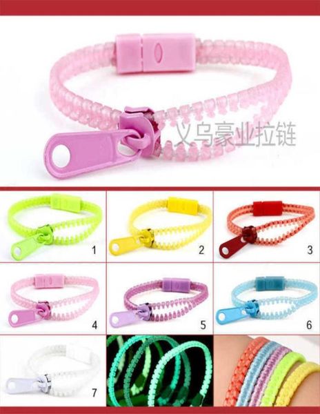 Светящее сияние в темном браслете на молнии Unisex Zip Bangle Night Light Trastle.