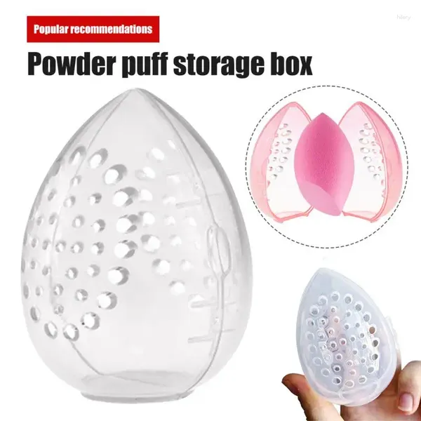 Aufbewahrungsboxen Make -up -Schwämme Hülle Halter Kunststoff Proteable wasserdichte Pulver Puff Shell Make -up Egg Box Organisatoren Werkzeuge Kosmetik Kosmetik Kosmetik