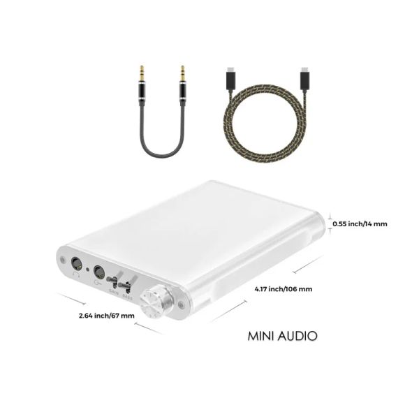 Empfänger Audio Fosi N2 Mini HiFi Stereo -Kopfhörerlautsprecherverstärker 3,5 mm Gain Bass Switch tragbar für iPod iPod iPad und Computer