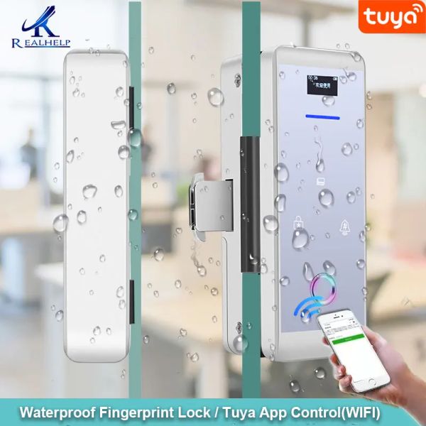 Lock IP65 Porta digital à prova d'água Lock sem chave Biométrica Bloqueio de código PIN para Office de casa O aplicativo Tuya App Control Smart Home Smart Home