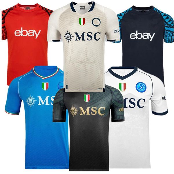 23 24 Kvaratskhelia Napoli Halloween Soccer Jerseys Maglietta Osimhen Insigne 2023 2024 Naples Politano di Lorenzo Maglia Mertens Verdi Milik Futebol Shirts