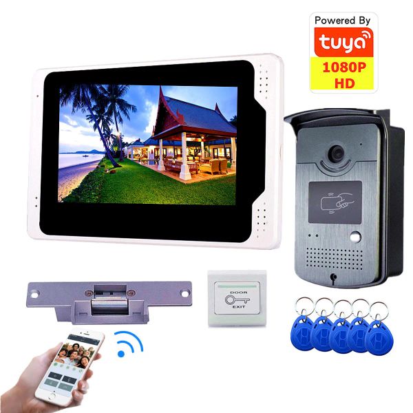 Intercom WiFi Video Intercom Sistema Wireless Door Bell Tuya IP Video Door Porta per Home Appartamento Touch Screen RFID Card Unlock Remote