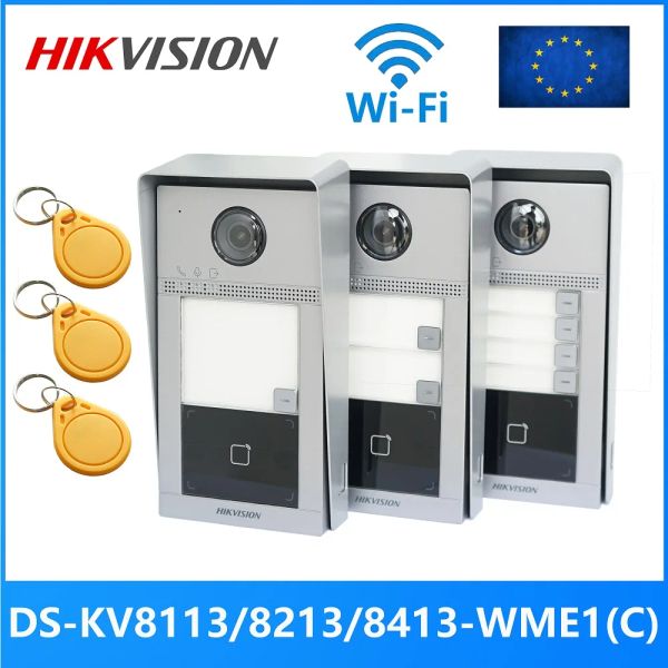 Türklingeln Hikvision 14 Knopf DSKV8113/8213/8413WME1 (C) IP -Türklingel, WiFi -Türklingel, Türtelefon, Video -Gegenstand, wasserdicht, IC -Karte Unlock