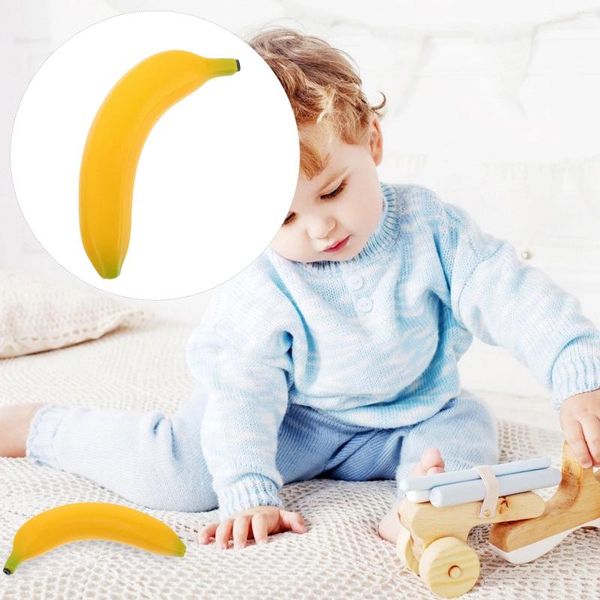 Decoração de festa simulada frutbox sandbox Baby Toy Shaker Plástico PERCussion Instrumento em forma de fruta Maracas Abs Banana Children