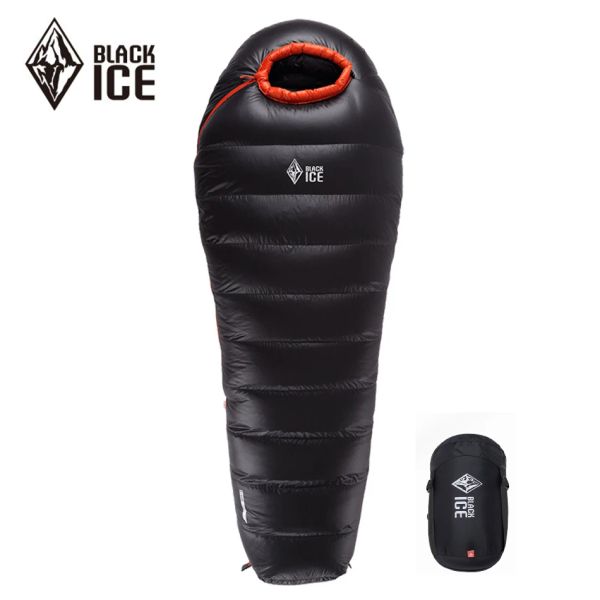 Gear Black Ice Bseries Blackice Blackice Warm Ultralight Mummy 90% Grey Duck Down Sleep Borse per campeggio escursionismo B200 B400 B700 B1000 B1500