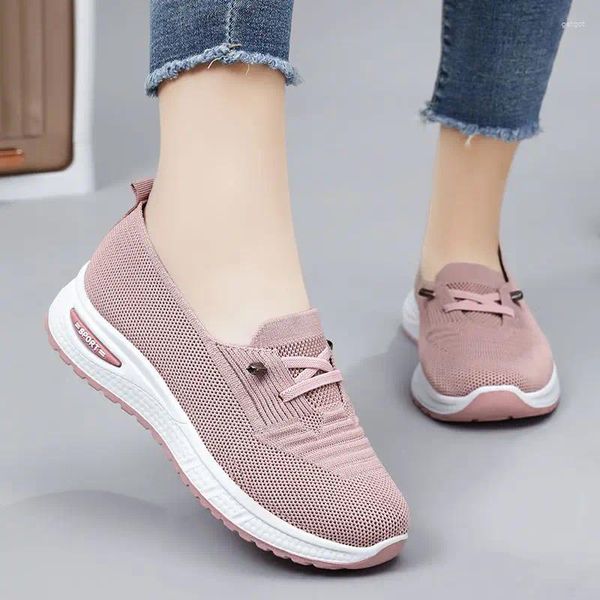 Lässige Schuhe Frau 2024 Trend Slip auf Plattform -Ladung Frauen Luxus -Turnschuhe Ballett Flats barfuß Sommerschuhe