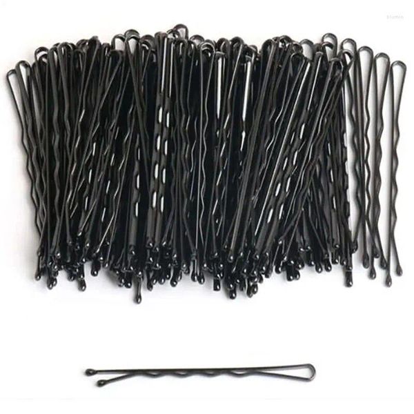 Haarzubehör 100 PCs Einfache Sprühfarbe Schwarzes Wellenwort Clip eignet sich für die tägliche Party