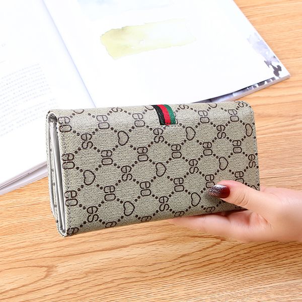 Die stilvollste Handgepäckkarten- und Münz- und Frauen-Leder-Brieftasche für Männer und Frauen, die einfache faltende multifunktionale Handheld-Brieftasche mit Handheld-Brieftasche