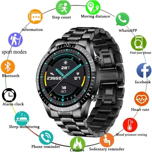 Braccialetti orologi intelligenti uomini Bluetooth Call 2022 IP68 Waterproof Health Monitor Watch per Xiaomi 11 T/11 Lite 5G NE 12 X Pro iPhone 1