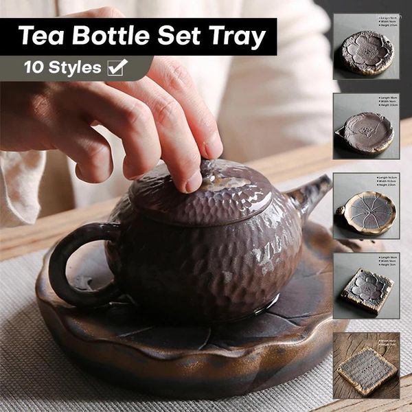 Vassoi di tè in legno in legno Accessori per tappetini Accessori Coffee Drink Table Decor decorazioni per l'acqua Vintage Poto