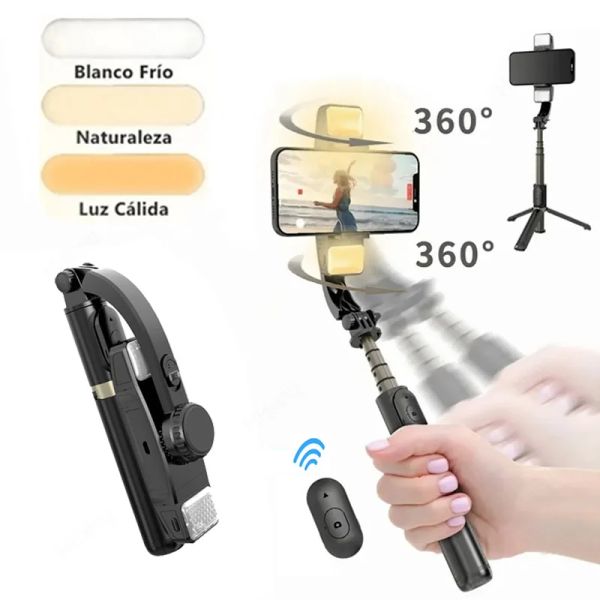 Моноподы Стабилизатор Gimbal Estabilizador Cellular Smartphone Selfie Stick Fill Light Handheld Action Kameralar Bluetooth Gymbal