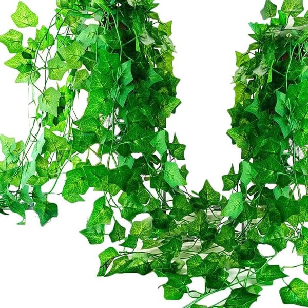 Fiori decorativi 2m Ivy artificiale Ivy appeso a foglia di ghirlanda Creeper Wedding Garden Home Baglie di seta Vine decorazioni