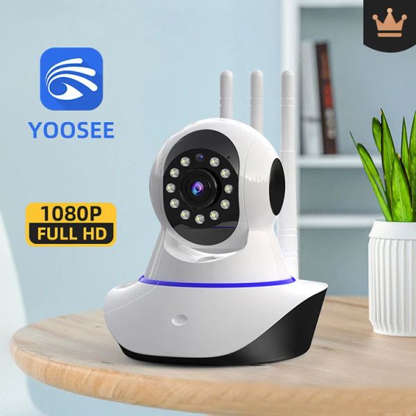 Câmeras 2MP 1080p Yoosee/Carecam/V380 App Wireless PTZ IP Dome Câmera AI Detecção Humanóide Segurança Casa CCTV Monitor de bebê