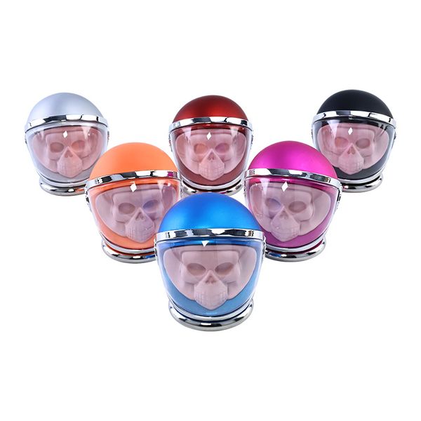 Metal Helmet Skull Tobacco Grinders Acessórios para fumantes 83*78mm 4 partes de moia de zinco Herb Grinder