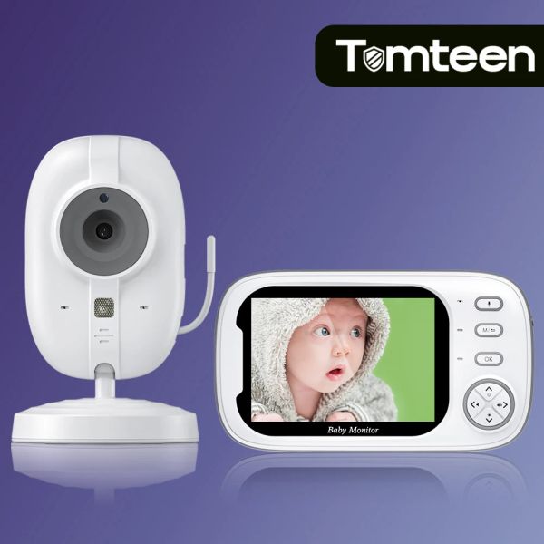 Monitore Tomteen 3,5 Zoll Wireless Video Baby Monitor Nachtsichtstemperatur Überwachung 2 Wege