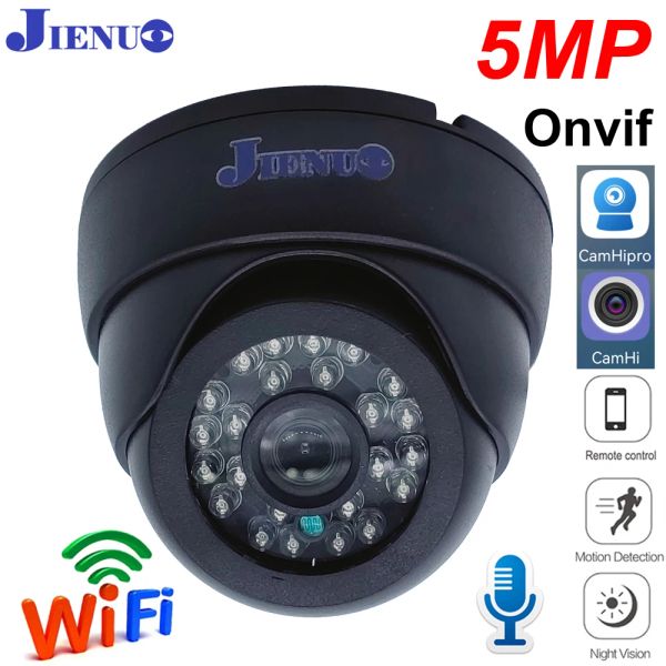 Telecamere 5 MP 1080p CAMERA IP WiFi Dome CCTV interno Surveillance NightVision Video a infrarossi Campi casa wireless onvif camhipro