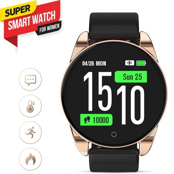 RELISÕES SN93 Smartwatch para mulheres Feminino Sports Fitness Rastreador de freqüência cardíaca Pressão sanguínea monitor Smart Watch Watch Pulseira