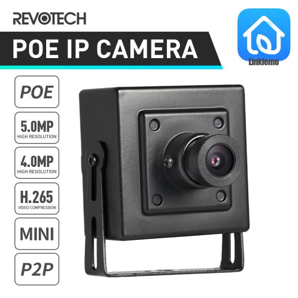 Kameralar H.265 POE HD 4MP 5MP İç Mekan IP Kamera 1616P / 1440P Mini Tip Güvenlik Metal OnVIF P2P CCTV Sistemi Video Gözetim Kamarı