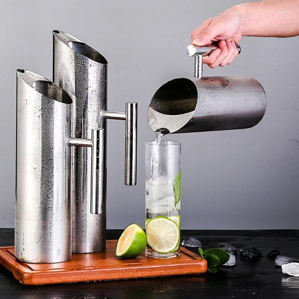 Su Şişeleri Yüksek kaliteli bar kokteyl mikseri Paslanmaz çelik düz karıştırıcı soğuk su ısıtıcısı suyunun kap kahvesi