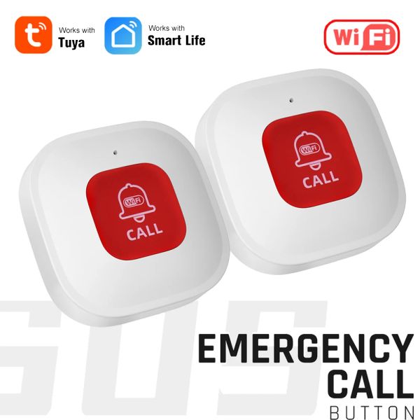 Moduli Tuya Wifi Smart SOS Call Pulsante Calling Wireless Caregiver Pager Pulsante Chiamata di emergenza Avviso di emergenza per bambini pazienti anziani