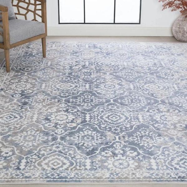 Tappeti tradizionale 5x7 tappeto area (5'3 '' x 7'3 '') soggiorno blu orientale facile da pulire il tavolino da caffè mobili gratuiti