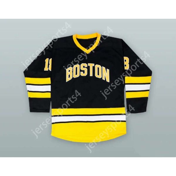 Gdsir Custom Happy Gilmore 18 Boston Alternate Black Hockey Jersey New Top ED S-M-L-XL-XXL-3XL-4XL-5XL-6XL
