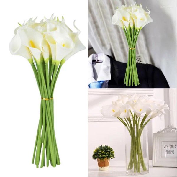 Flores decorativas 1/10pcs Artificial Table Decoration Flower Vase Arranjo para Cerimônia de Casamento Decor Home Garden Bouquet