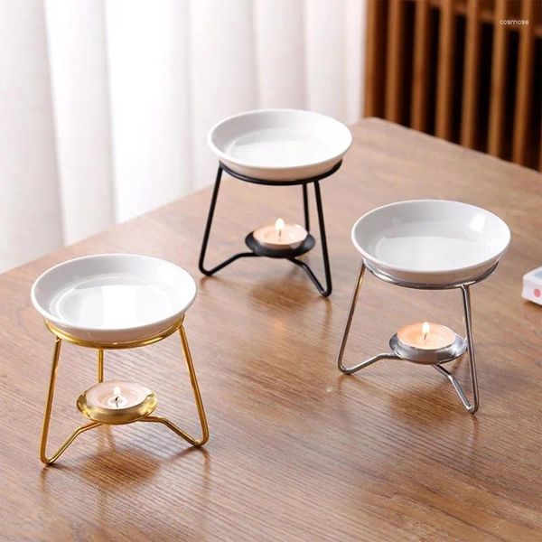 Titulares de velas elegantes tealight titular de cera Burner aroma aroma Difusor Decor Spa Meditação Bedro Home Gream Ornamento